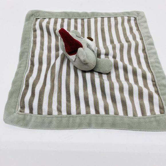 Levtex Baby Lovey Raccoon w/Santa Hat Gray White Striped Security Blanket Read - Picture 4 of 11